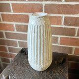 White Textured Vase