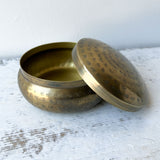 Brass Hammered Metal Container