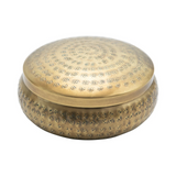 Brass Hammered Metal Container