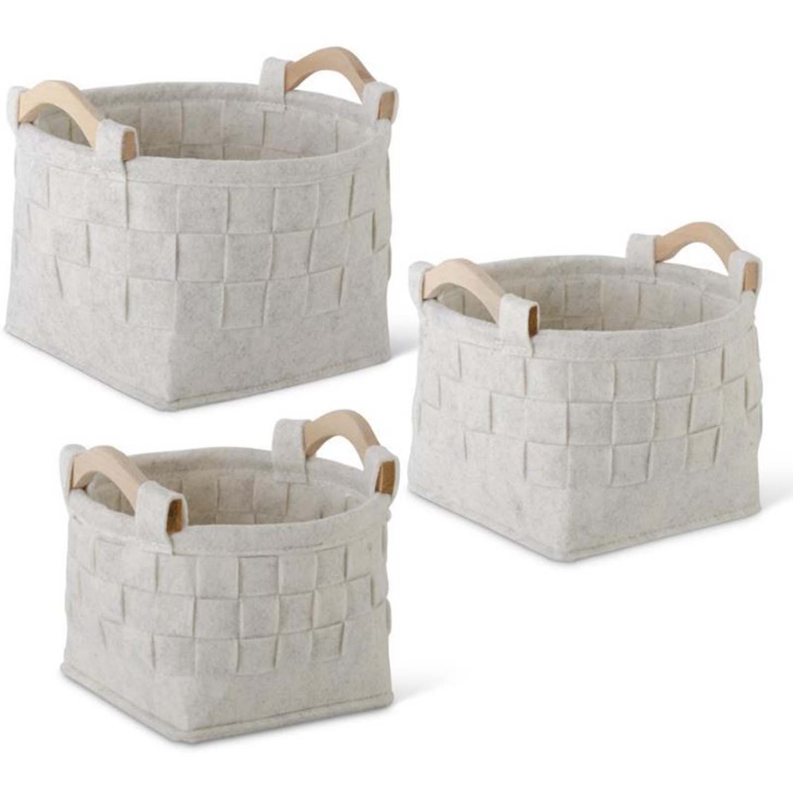 Felt Basket - Cream