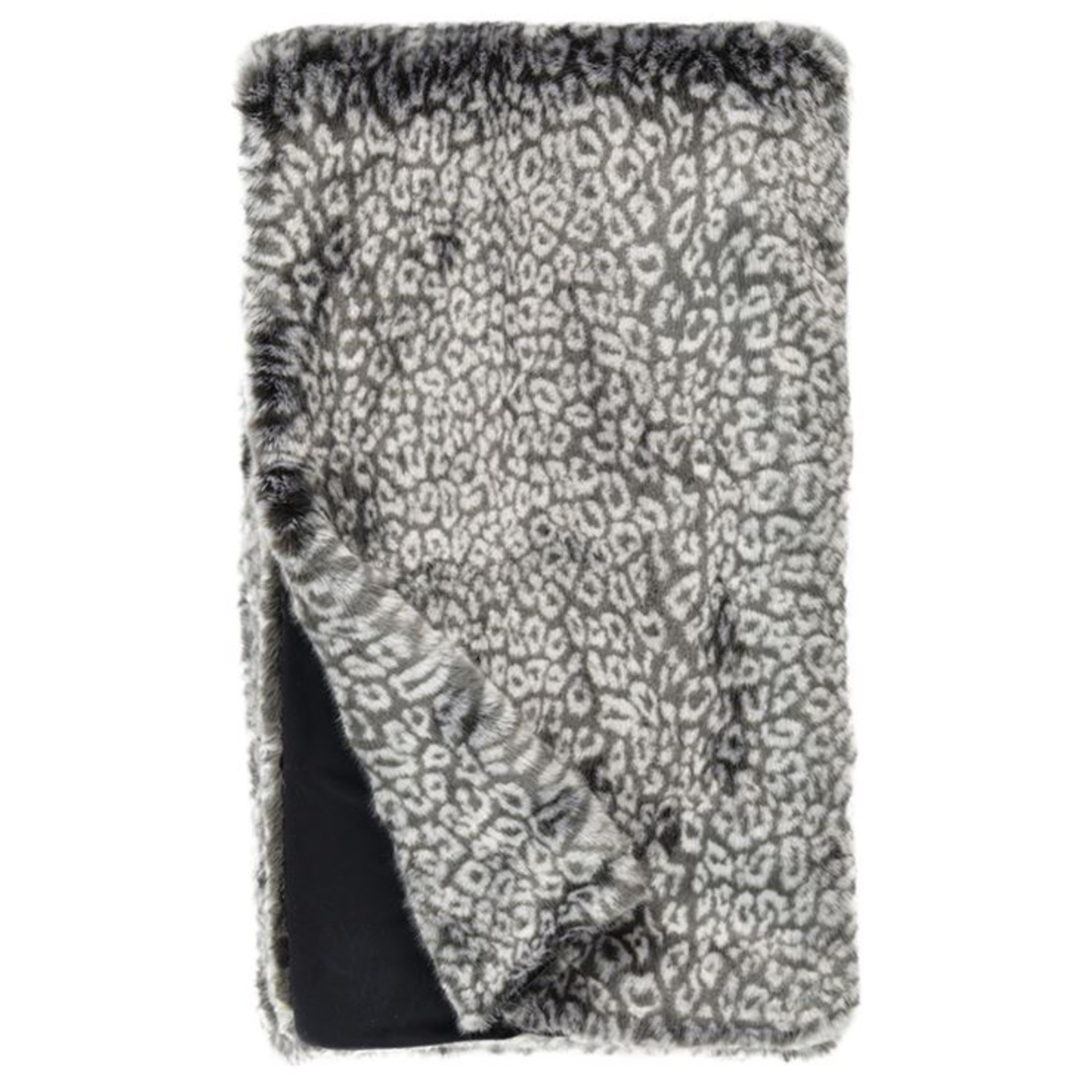 Faux Fur Throw - Grey Cheetah