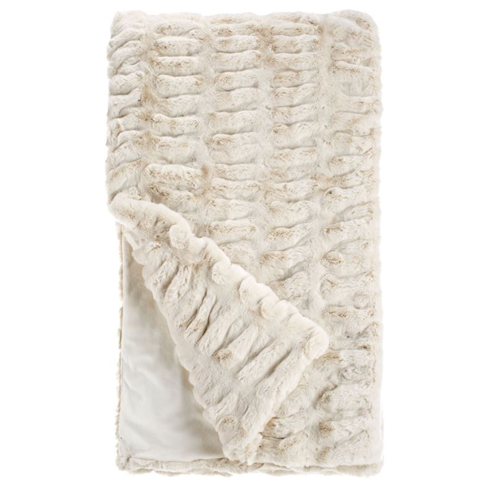 Faux Fur Throw - Ivory Mink