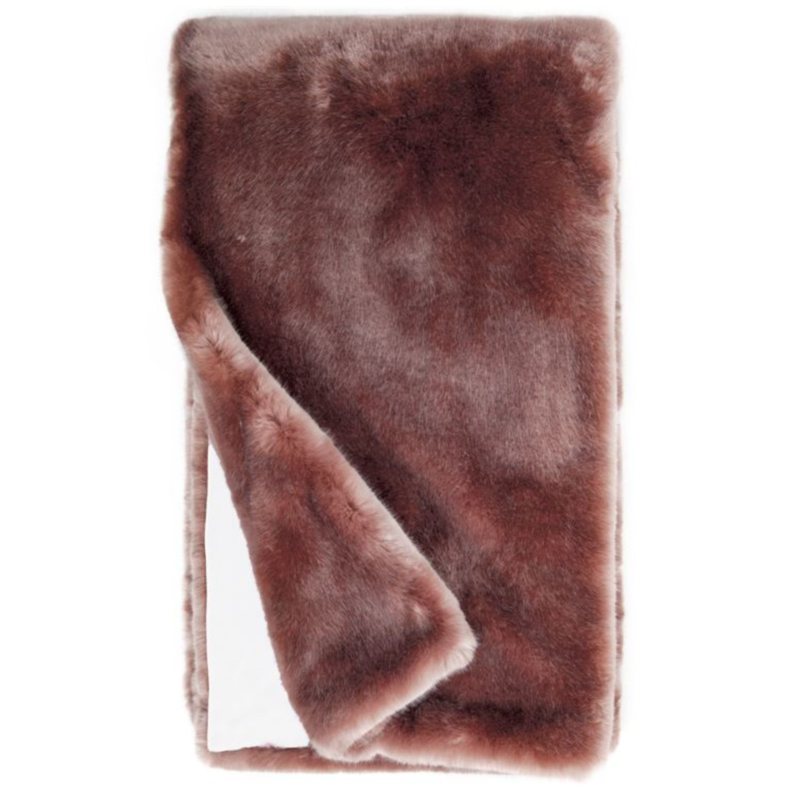 Faux Fur Throw - Rose Quartz Mink