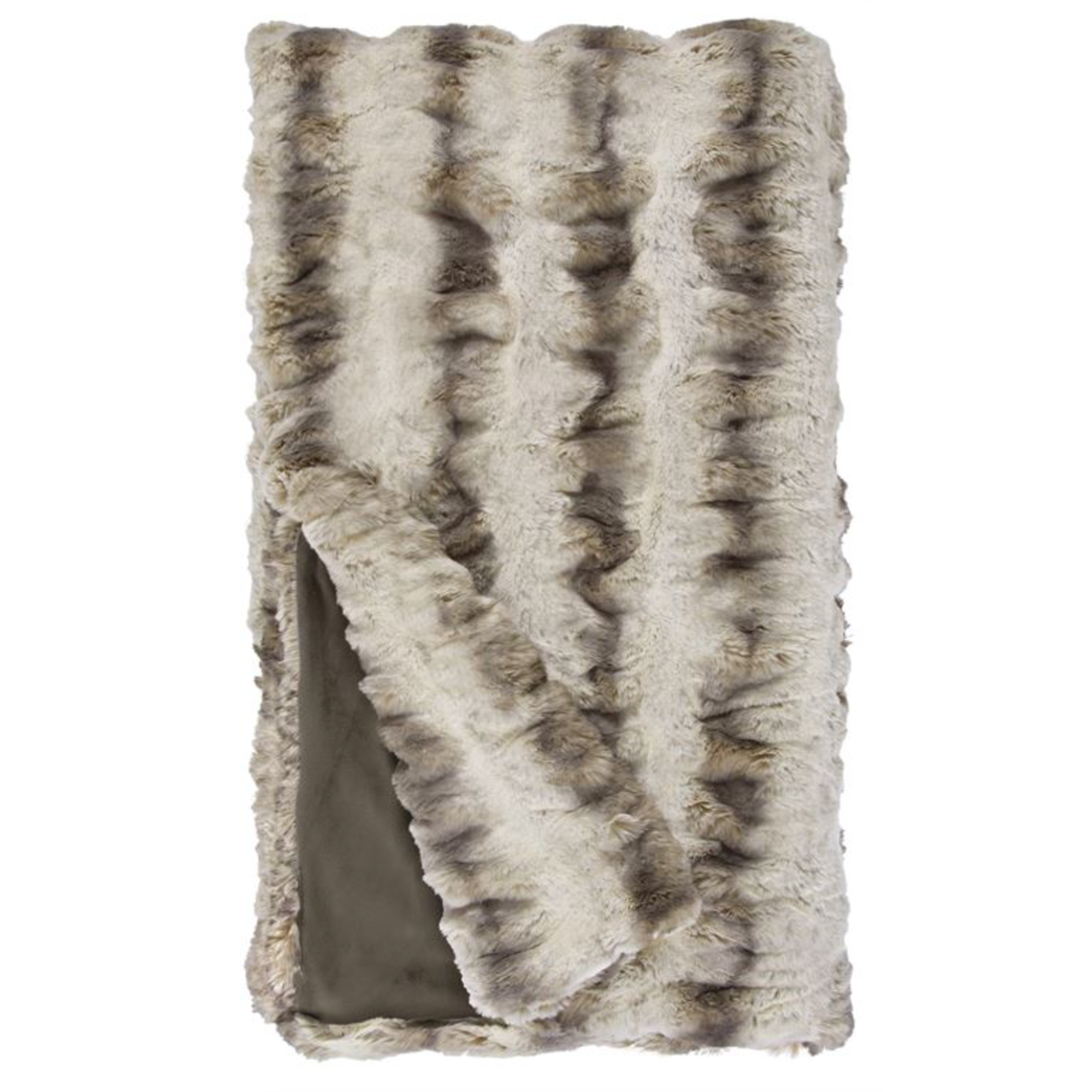 Faux Fur Throw - Truffle Chinchilla