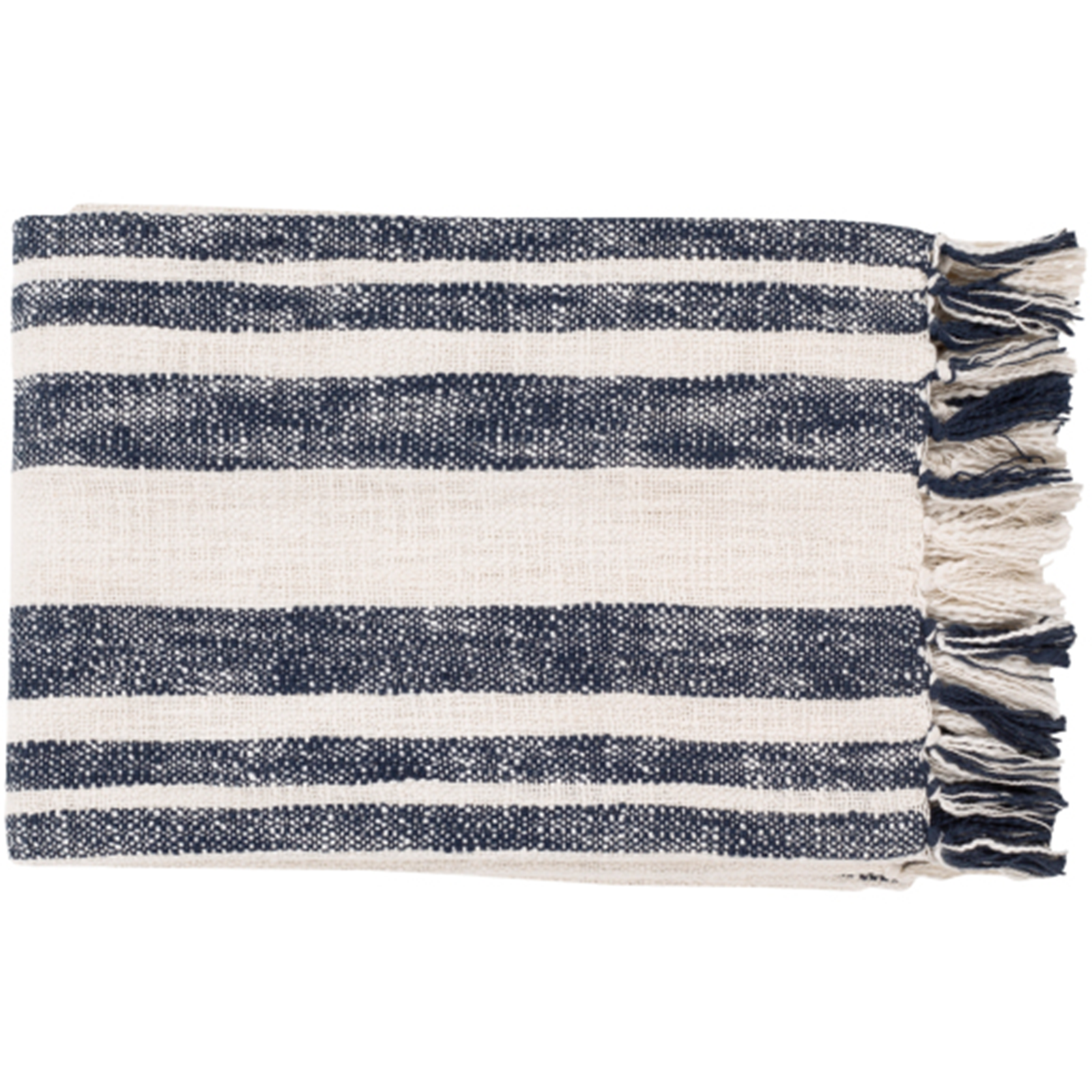 Blue/Ivory Stripe Throw