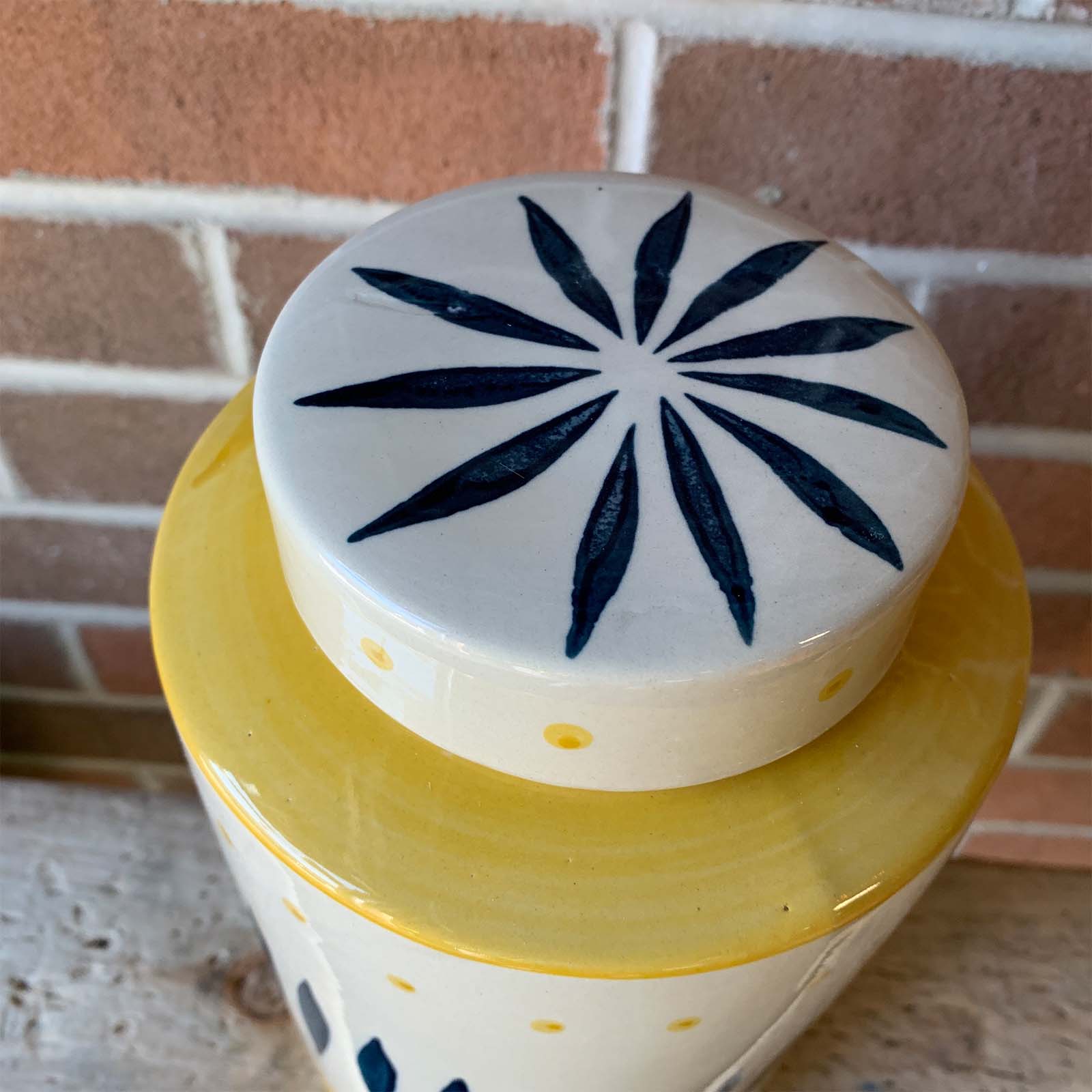 Yellow Tribal Jar - Large