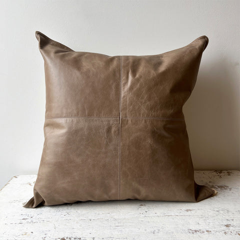 22" x 22" Leather Pillow