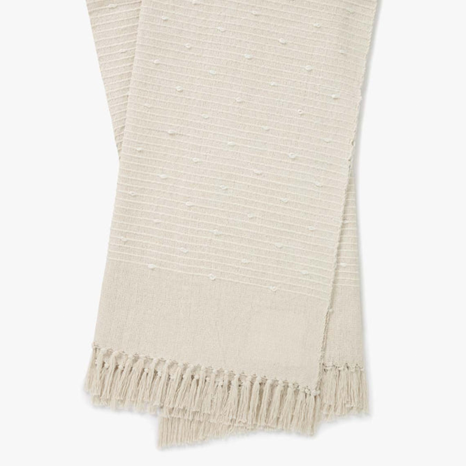 Jacquard Throw - White