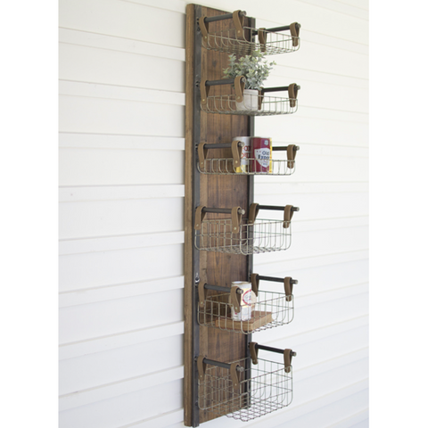 Kari Wall Rack w/ Baskets