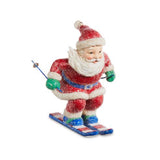 Skiing Santa Ornament