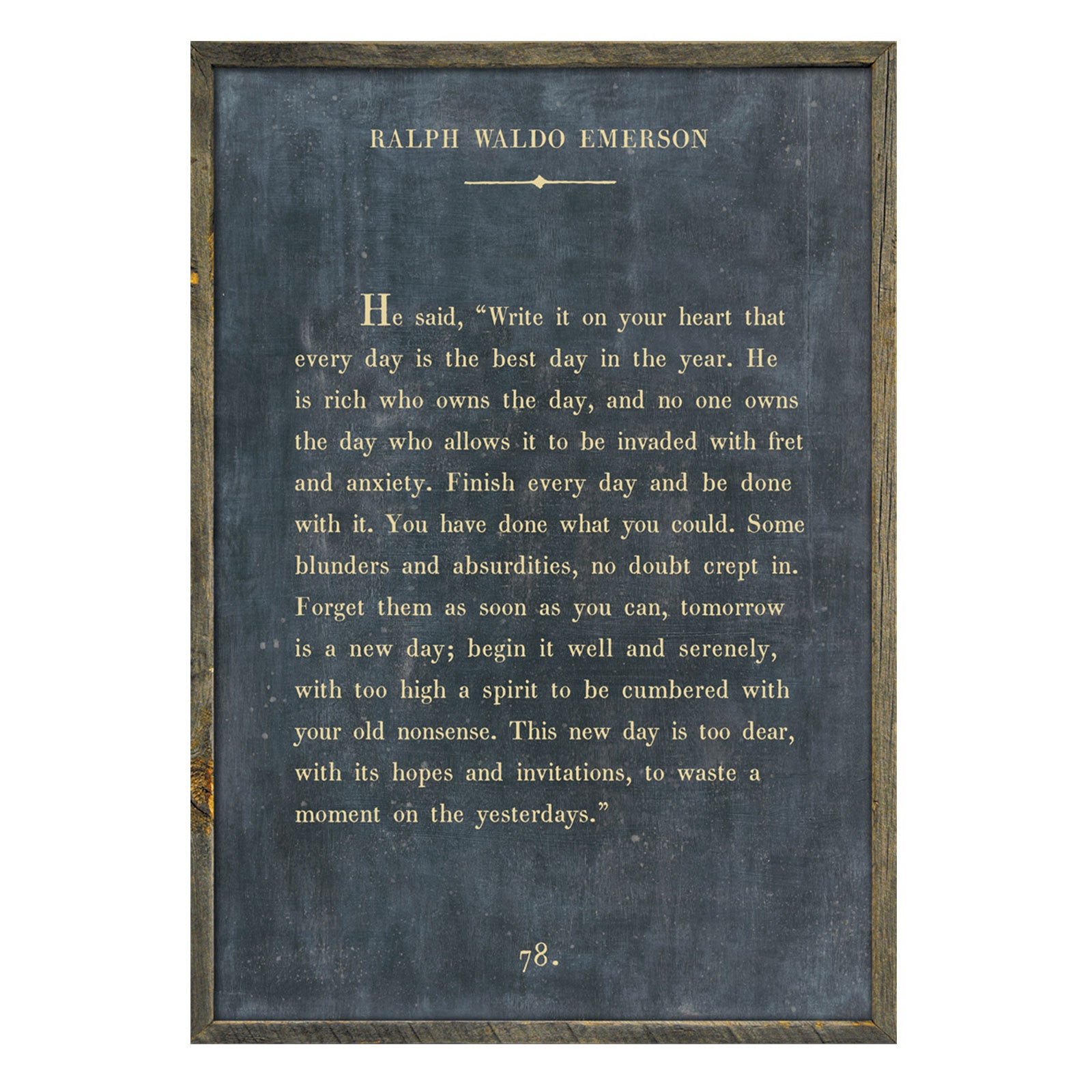 Ralph Waldo Emerson Book Print - 25" x 35"