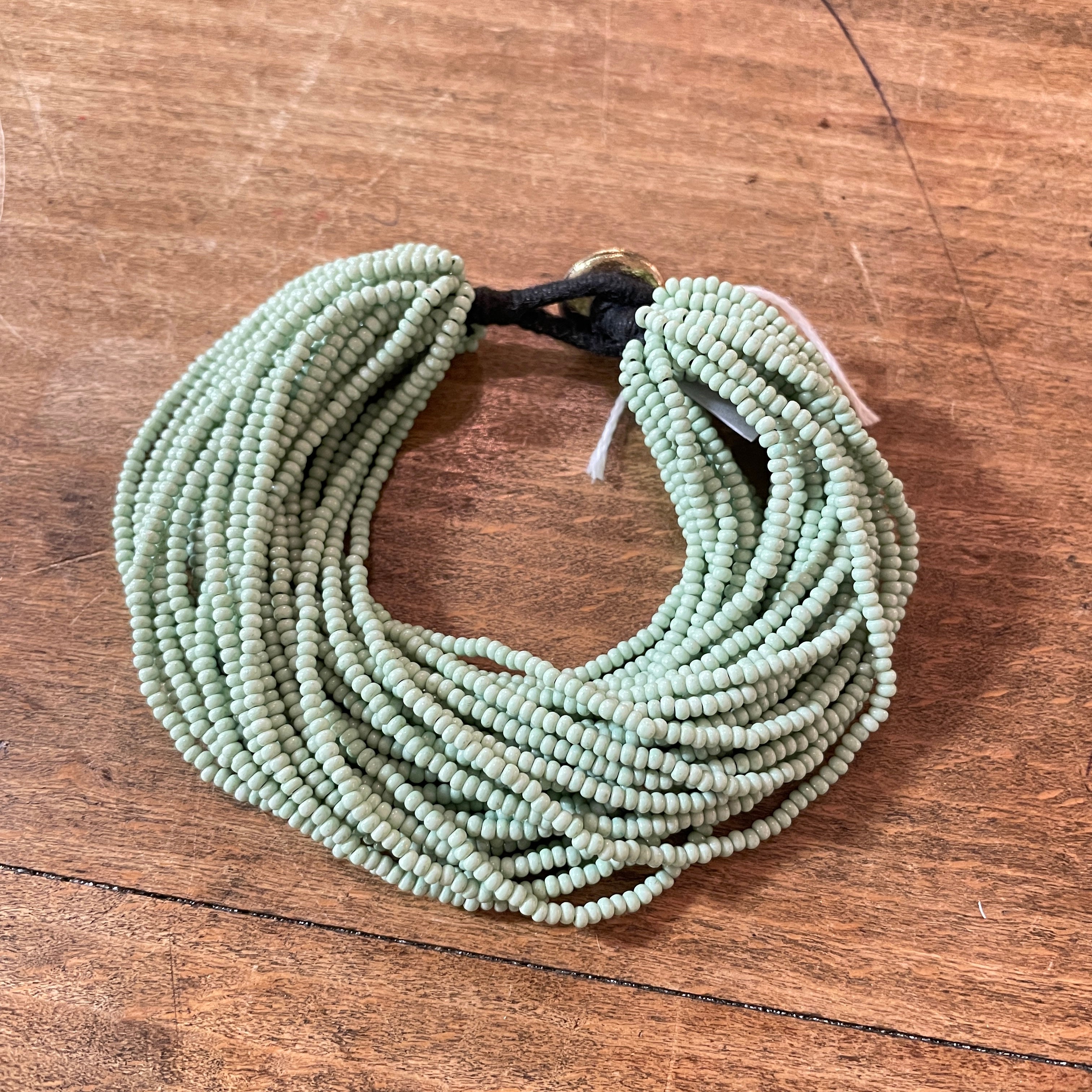 Multi Layer Seeded Bracelet - Mint