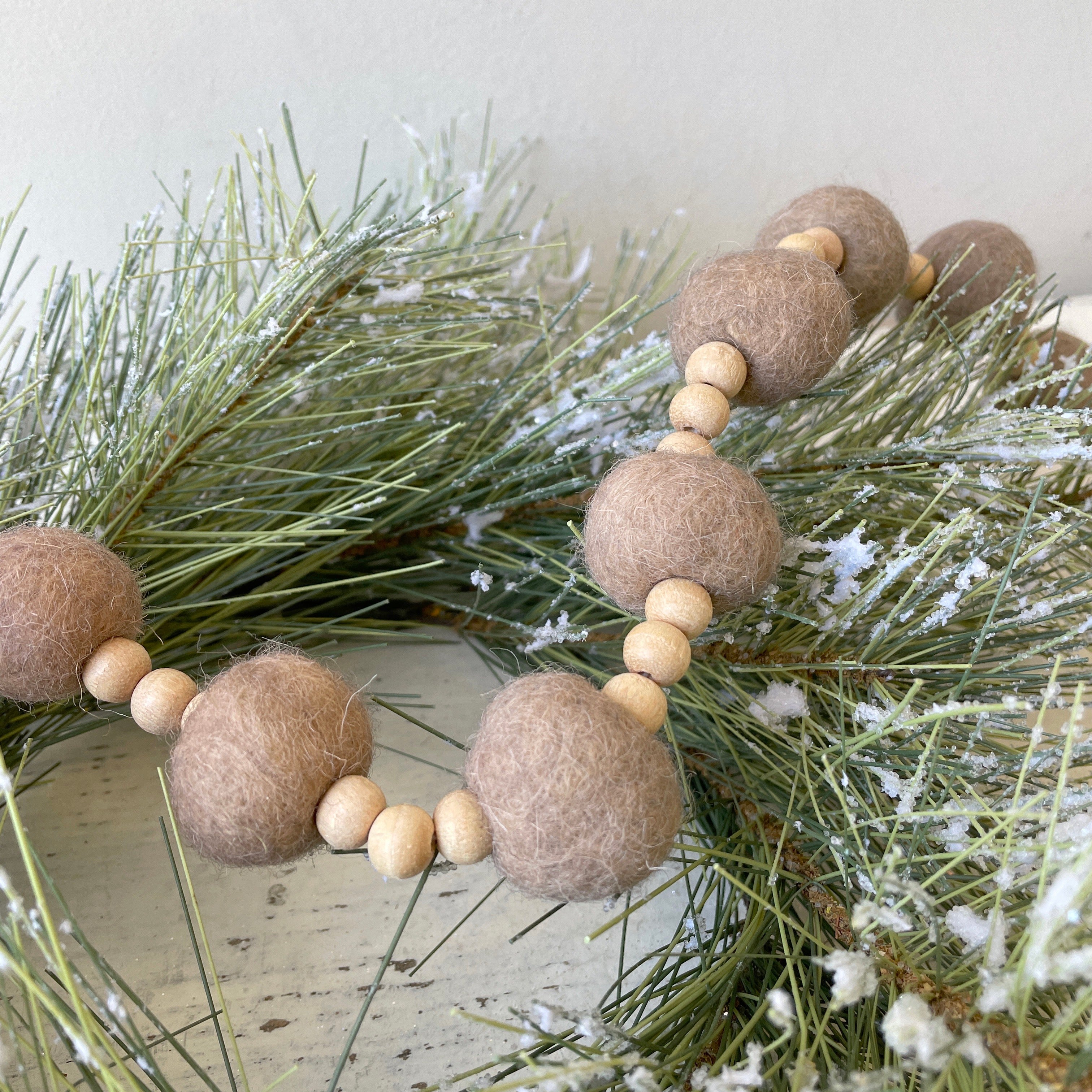 Felt & Wood Bead Garland