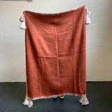 Tassel & Trim Throw - Rust