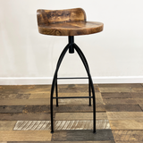 Kelsie Swivel Bar Stool - Brown