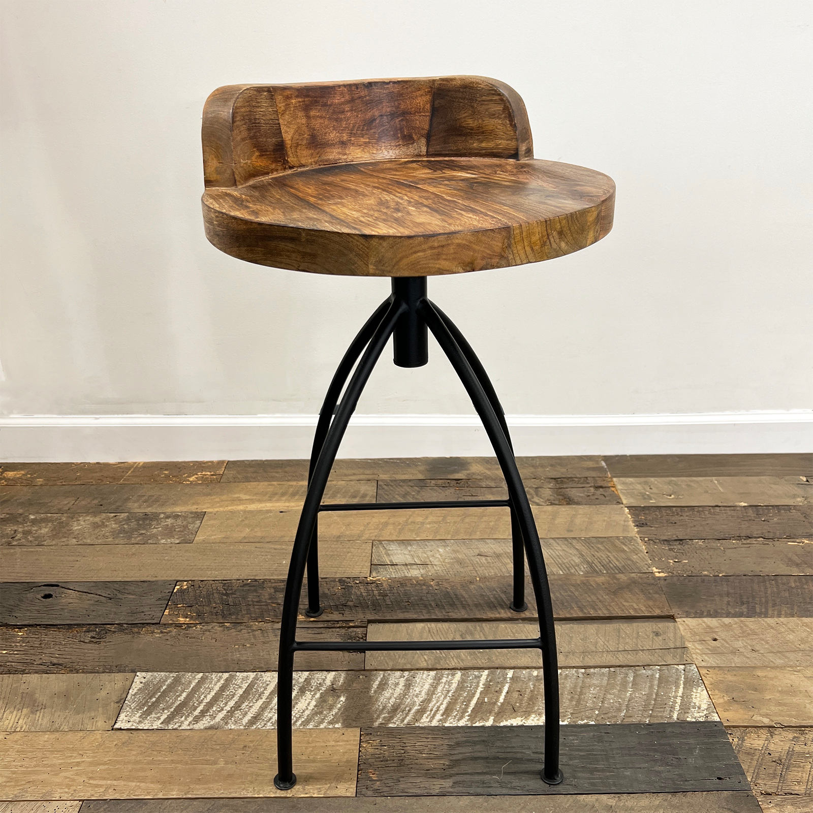 Kelsie Swivel Counter Stool - Brown