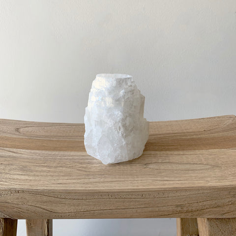 Selenite Candle Stand Tower