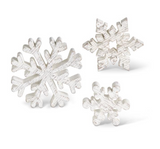 Wooden Whitewashed Snowflakes