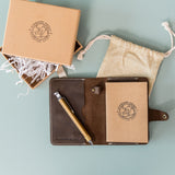 The Wanderer Field Notes & Passport Cover- Saddle Brown