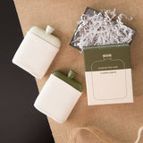 Flask with Canvas Carrier- Cream