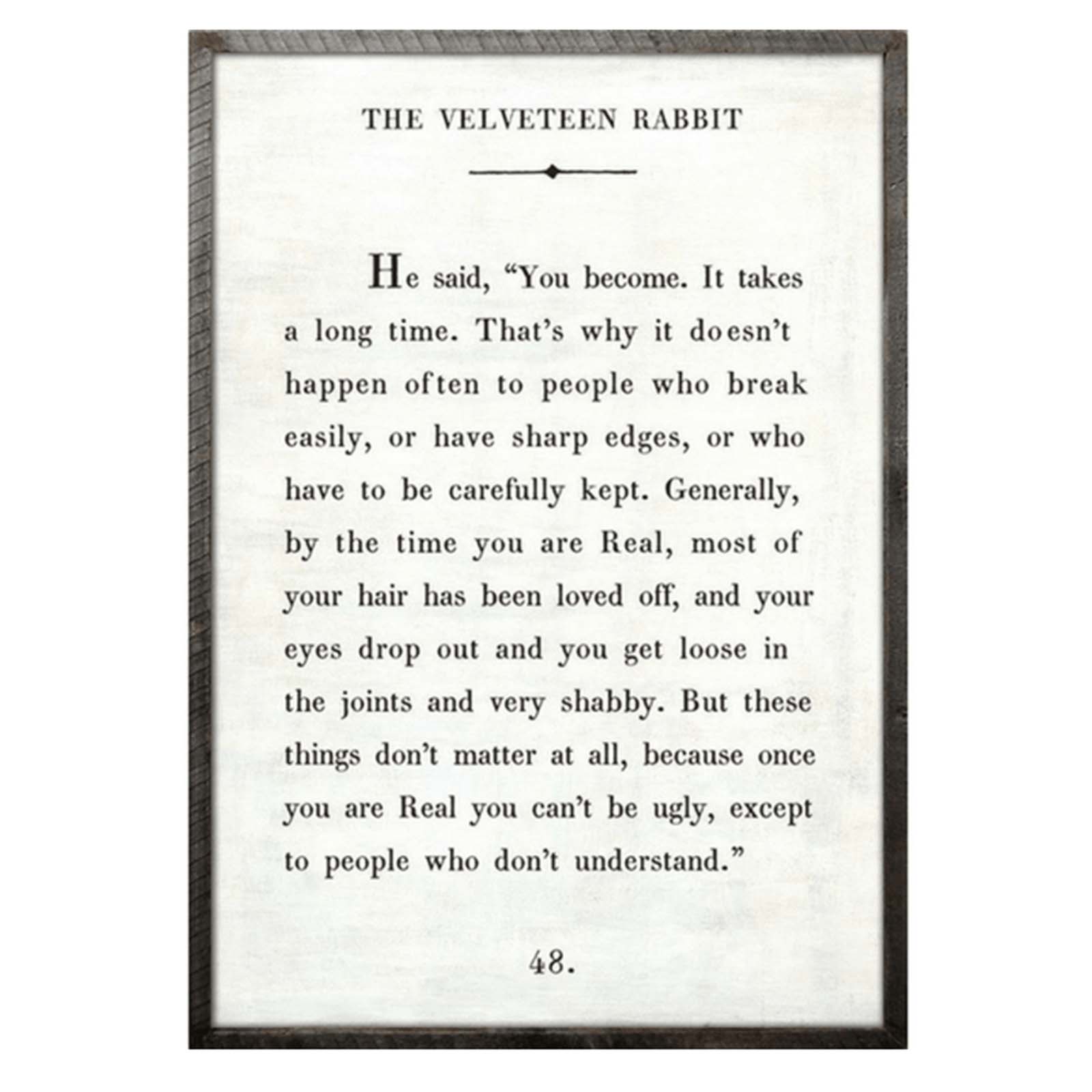 White Velveteen Rabbit Art Print