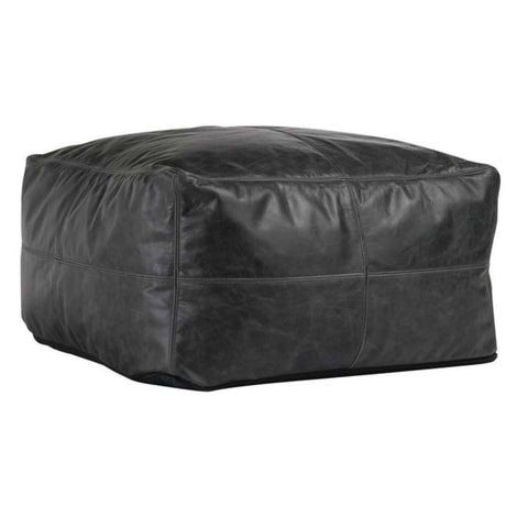 Damon 22" Leather Pouf